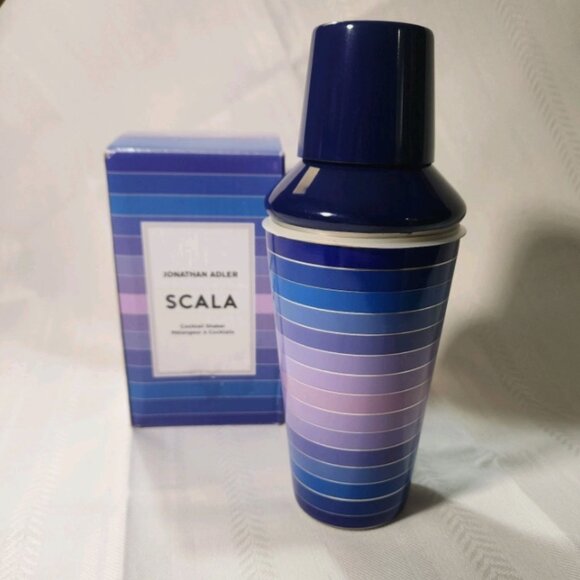 Jonathan Adler Scala Blue and Purple Cocktail Shaker - Picture 1 of 5
